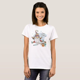 T-shirt Aquarelle Elf Beauté blanche et cadeaux de Noël
