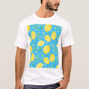 T-shirt Aquarelle Esquisse Citrons Conception transparente