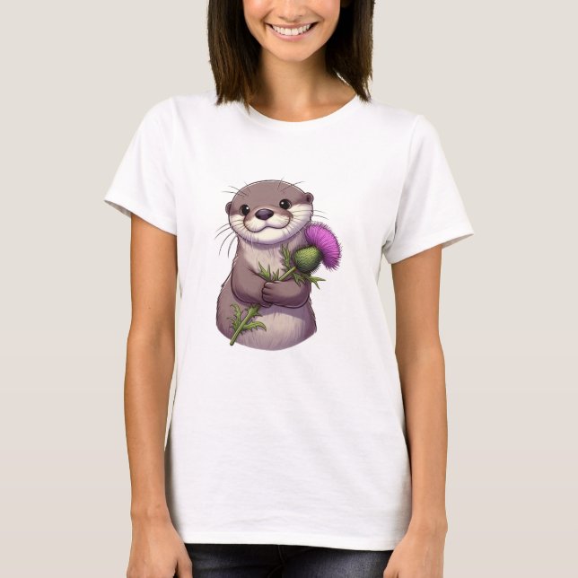 T-shirt Aquarelle et chardon (Devant)
