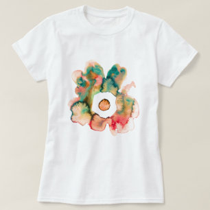 T-shirt Aquarelle florale dessinée main art abstrait T-shi