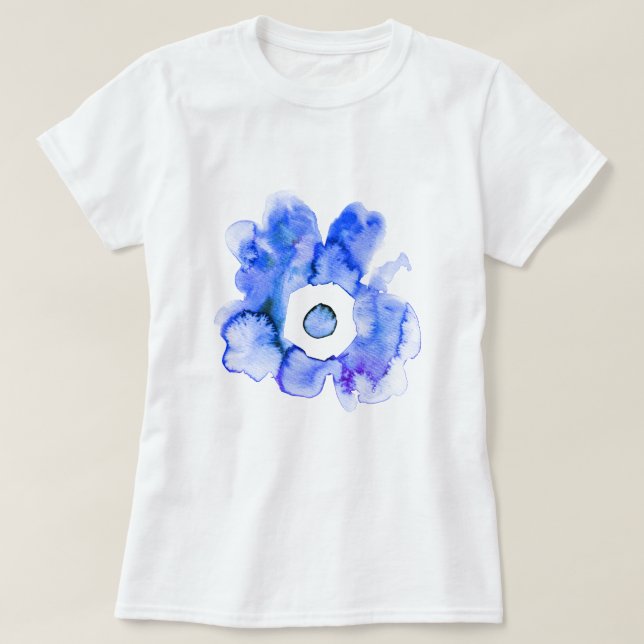 T-shirt Aquarelle florale dessinée main art abstrait T-shi (Design devant)