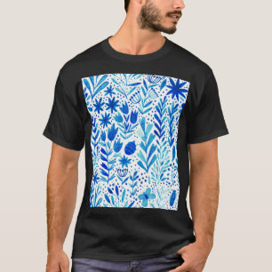 T-shirt Aquarelle florale Plantes texture transparente
