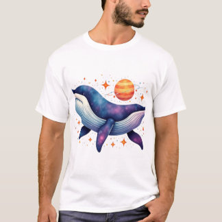 T-shirt Aquarelle Galaxy Whales