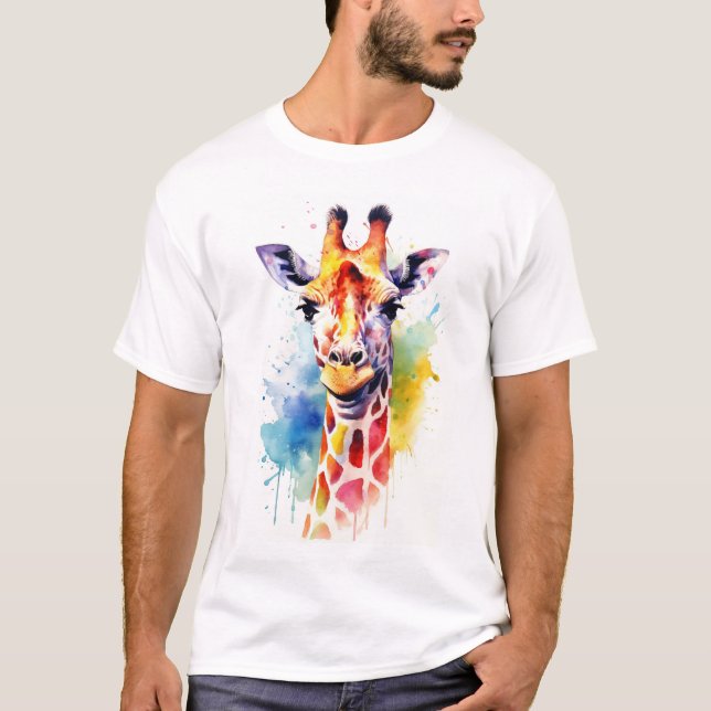 T-shirt Aquarelle Giraffe (Devant)