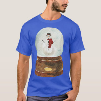 T-shirt Aquarelle Globe des neiges Père Noël