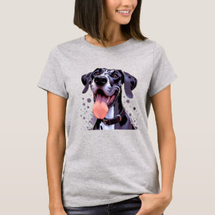 T-shirt Aquarelle Great Dane amusant chien animal animal a