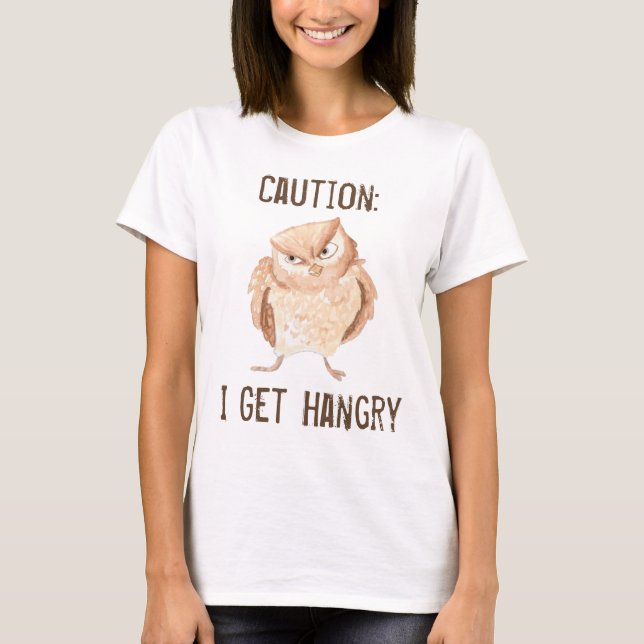 T-shirt Aquarelle Hangry Owl (Devant)