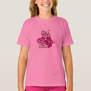 T-shirt Aquarelle Hibiscus Girls Tee