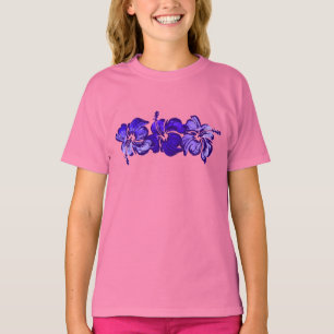 T-shirt Aquarelle Hibiscus Hawaiian Tropical