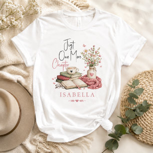 T-shirt Aquarelle Lectrice Florale Just One More Chapter