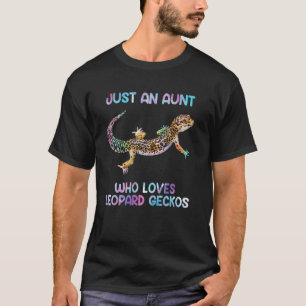 T-shirt Aquarelle Lizard Juste Une tante Qui Aime Le Léopa