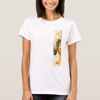 T-shirt Aquarelle Miel Abeille Brosse