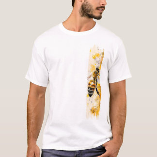 T-shirt Aquarelle Miel Abeille Brosse