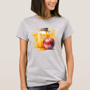T-shirt Aquarelle miel et pomme Shana Tova