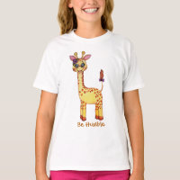Aquarelle mignonne bébé Giraffe