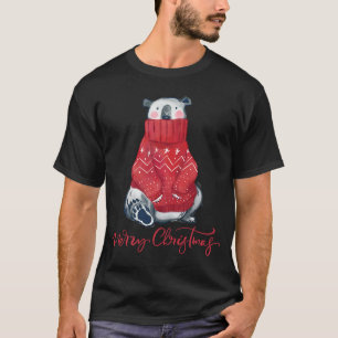 T-shirt Aquarelle mignonne Ours polaire Noël Joyeux Noël