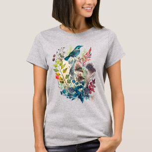 T-shirt Aquarelle Nature Folk Illustrations