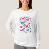 Aquarelle Oiseaux et fleurs