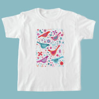 Aquarelle Oiseaux et fleurs