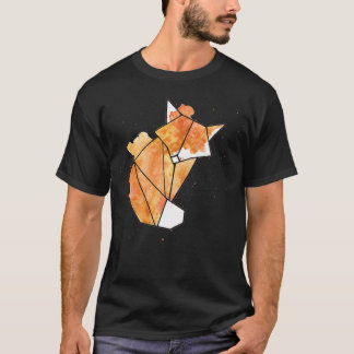 T-shirt Aquarelle Origami Fox