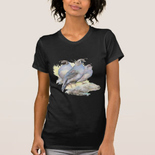 T-shirt Aquarelle originale California Quail Bird
