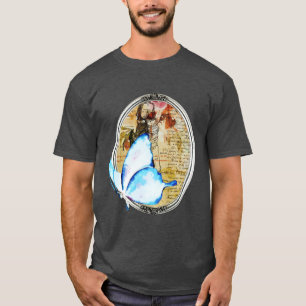 T-shirt Aquarelle Papillon Et Cadre