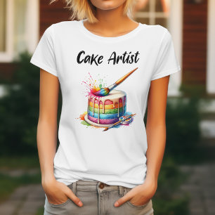 T-shirt Aquarelle pâtisserie Artiste pour femme boulangeri