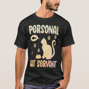 T-shirt Aquarelle personnelle serveuse de chats animal mou