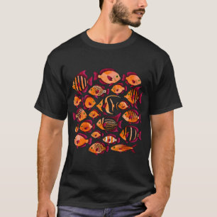 T-shirt Aquarelle Poisson orange