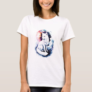 T-shirt Aquarelle renard arctique