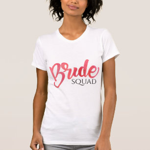 T-shirt Aquarelle rose équipe de mariée enterrement de vie