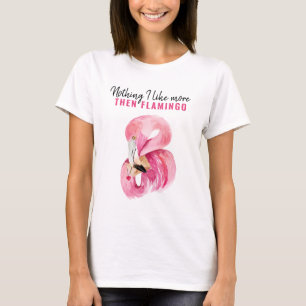 T-shirt Aquarelle rose exotique moderne Flamant rose cadea