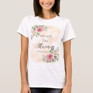 T-shirt Aquarelle Roses Je suis toujours avec vous