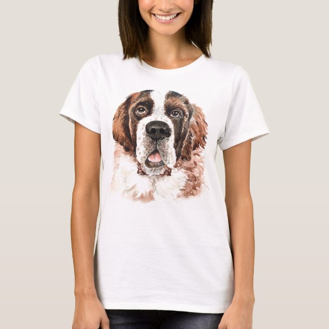 T-shirt Aquarelle Saint Bernard (Devant)