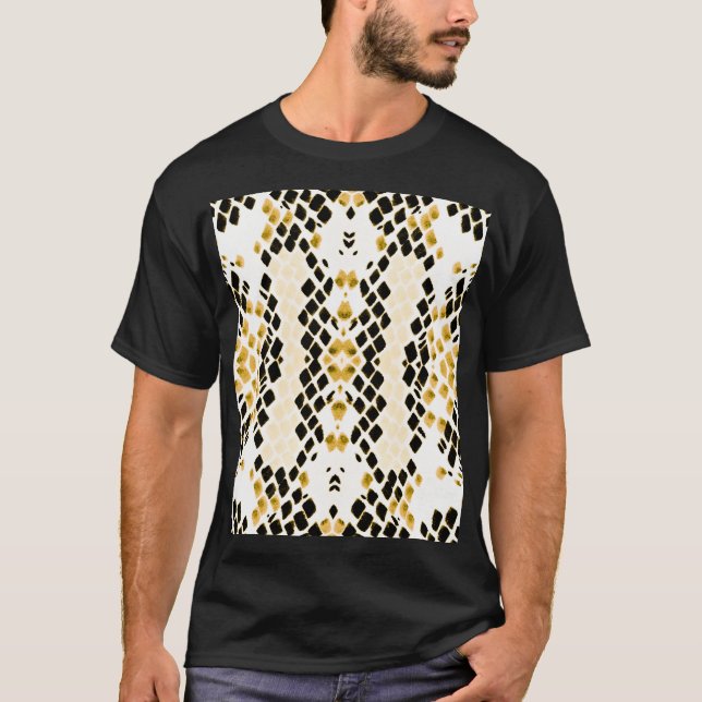 T-shirt Aquarelle Snakeskin : Grunge Exotic Motif (Devant)