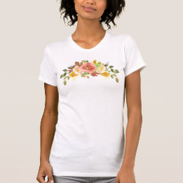 T-shirt Aquarelle Spray Floral Beau Pays Vintage