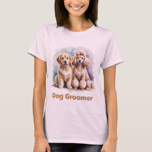 T-shirt Aquarelle toiletteuse pour chiens