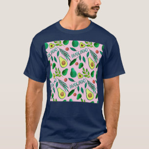 T-shirt Aquarelle transparente avec avocat et feuille