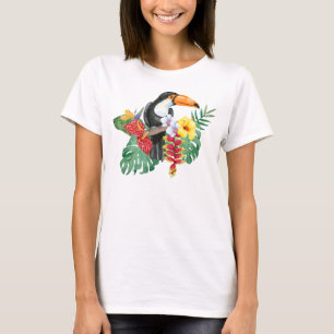 T-shirt Aquarelle Tropical Toucan