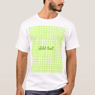 T-shirt Aquarelle vert plaid ginham personnalisé ajouter t