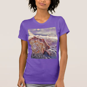 T-shirt Aquarelle vintage couleur rose pourpre
