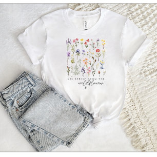 T-shirt Aquarelle vintage de soumission Fleur sauvage