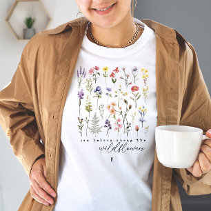 T-shirt Aquarelle vintage de soumission Fleur sauvage