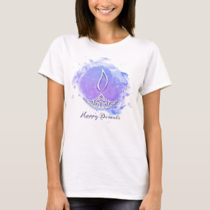 T-shirt Aquarelle violette Diwali Deepa