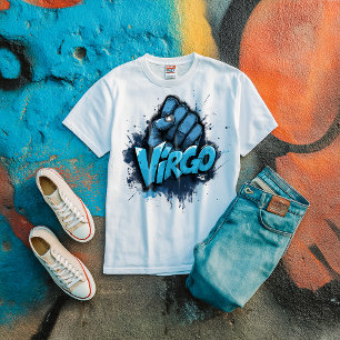 T-shirt Aquarelle Virgo Graffiti Airbrush Zodiac Design