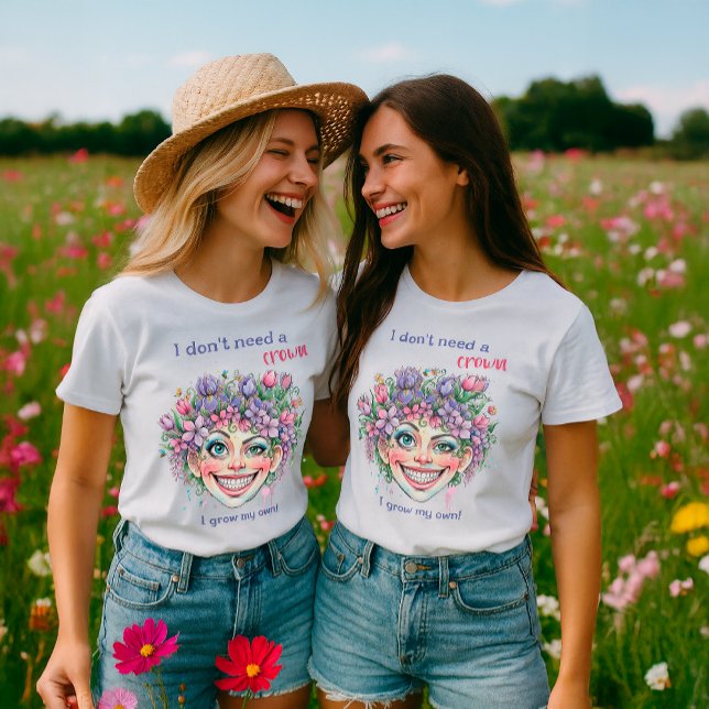 T-shirt Aquarelle Whimsical Floral Hair Drôle Citation (Créateur téléchargé)