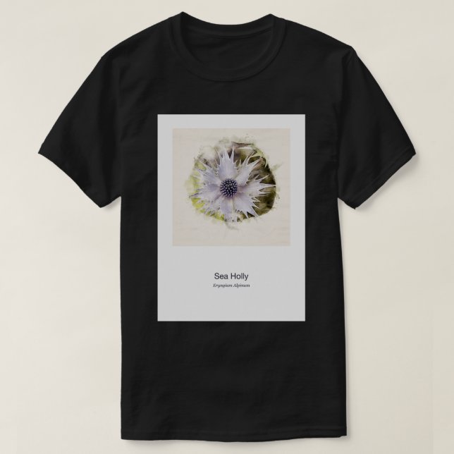 T-shirt Aquarelle White Sea Holly (Design devant)