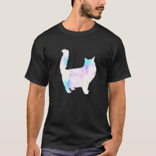 T-shirt Aquarelles Cute Fun Chat Art Fourrure Meow Animal