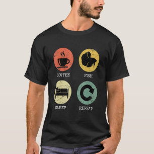 T-shirt Aquariophile de l'aquarium Manger Dormir Poisson R