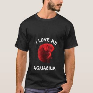 T-shirt Aquariophile femme - J'aime mon aquarium avec pois